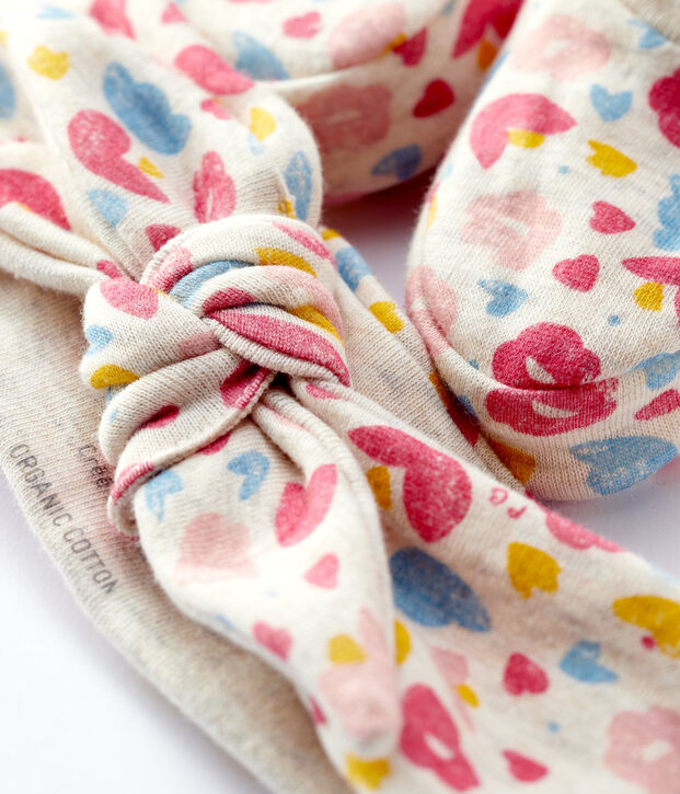 Baby Girls' Floral Organic Cotton Headband and Bootees Set multicolor