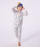 Children's floral print cotton fancy dress pyjamas MARSHMALLOW white/MULTICO white