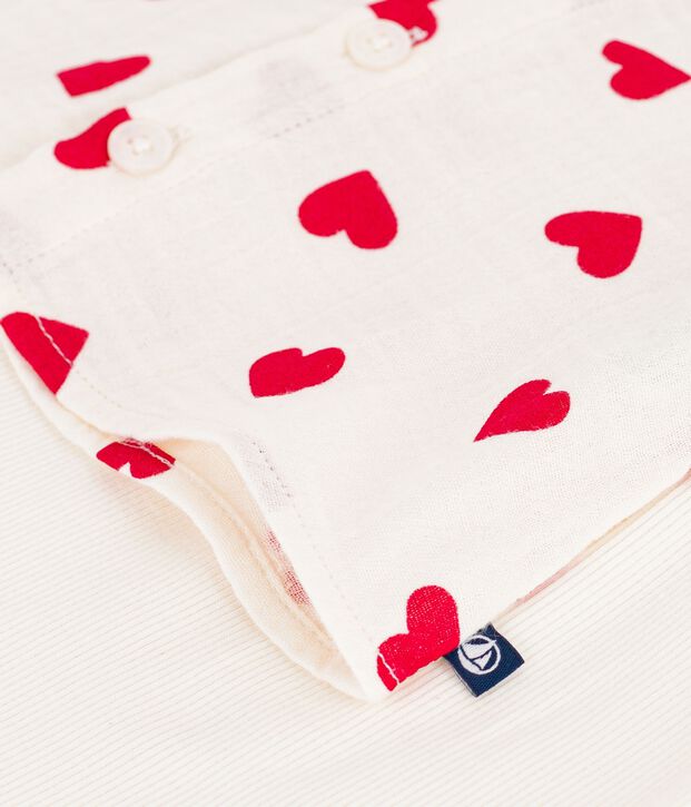 Babies' 2-piece long cotton outfit, with a printed blouse and leggings multicolor