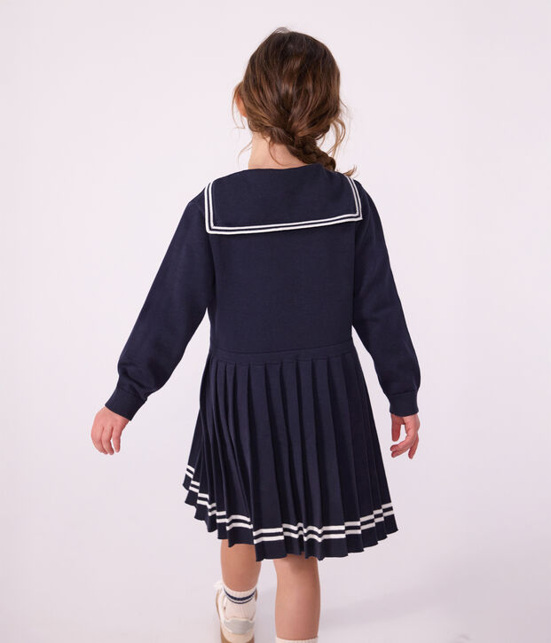 Children's long-sleeved plain cotton dress SMOKING