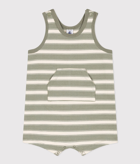 Babies' Sleeveless Thick Striped Jersey Playsuit MARECAGE /AVALANCHE