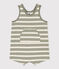 Babies' Sleeveless Thick Striped Jersey Playsuit MARECAGE /AVALANCHE
