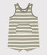 Babies' Sleeveless Thick Striped Jersey Playsuit