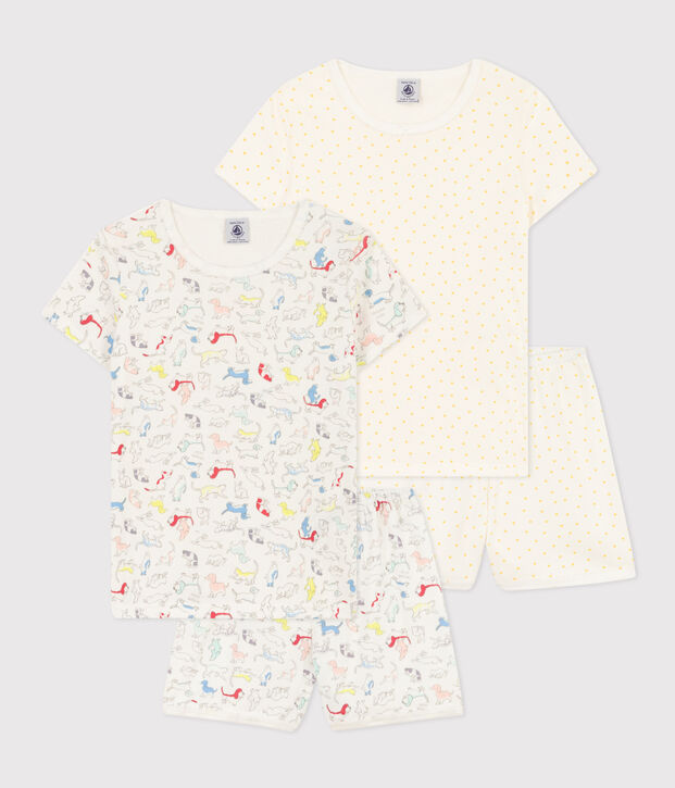 Girls' Animal Themed Short Cotton Pyjamas - 2-Pack multicolor