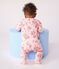 Babies' floral-print tube knit pyjama suit JOLI pink/MULTICO white