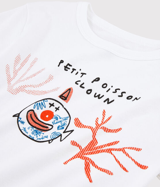 Serge Bloch child's T-shirt ECUME white