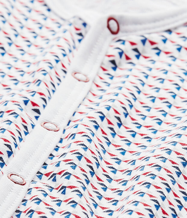 Baby boy's print sleepsuit white/multicolor