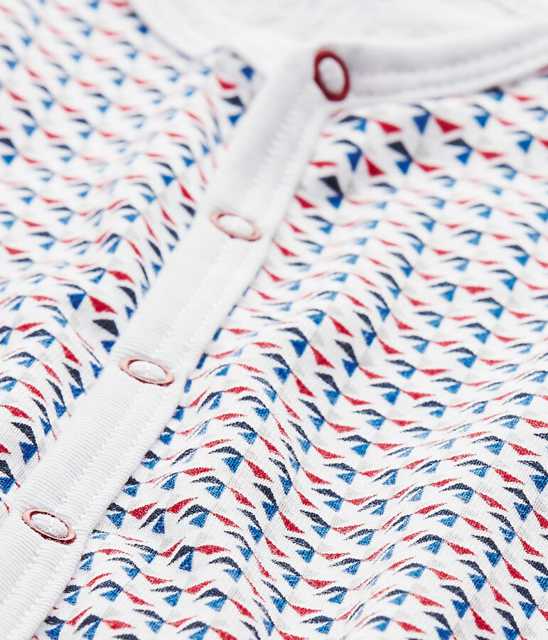Baby boy's print sleepsuit white/multicolor