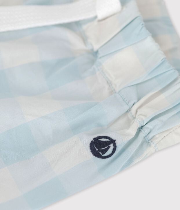 Babies' Gingham Poplin Shorts BOLDAIR/white