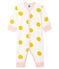 Baby Girls' Footless Ribbed Sleepsuit MARSHMALLOW+BLE white