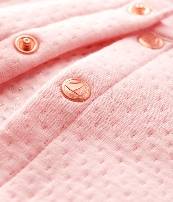 Baby girl's tubular knit cardigan MINOIS pink