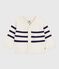 Babies' stripy cotton cardigan blue/blue