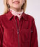 Children's long jumpsuit in plain terry velour AMARANTE