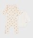 Babies' red panda-printed cotton 3-piece set