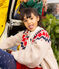 Girls' Wool/Cotton Cardigan TRENCH /MULTICO