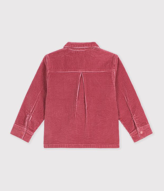 Children's plain corduroy shirt pink