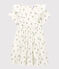 Girls' Organic Cotton Gauze Print Dress MARSHMALLOW white/MULTICO white