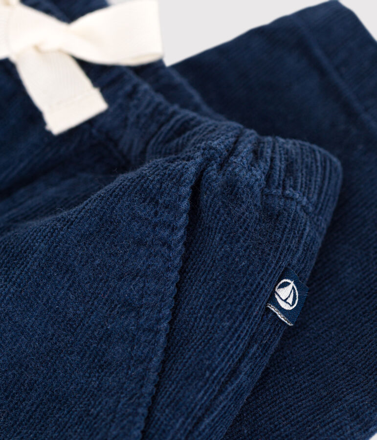 Babies' velour trousers blue