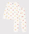 Girls' Heart Velour Pyjamas MARSHMALLOW white/MULTICO white