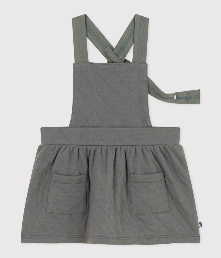 Babies' Sleeveless Quilted Tube Knit Dress green
