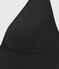 Women's One-Piece Plain Swimsuit NOIR black