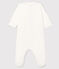 Babies' Zip-Up Velour Sleepsuit MARSHMALLOW white