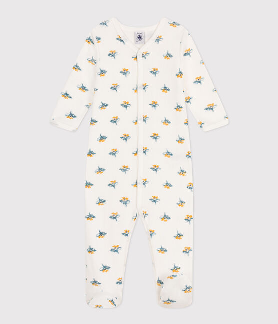 Babies' Floral Fleece Pyjamas MARSHMALLOW white/MULTICO white