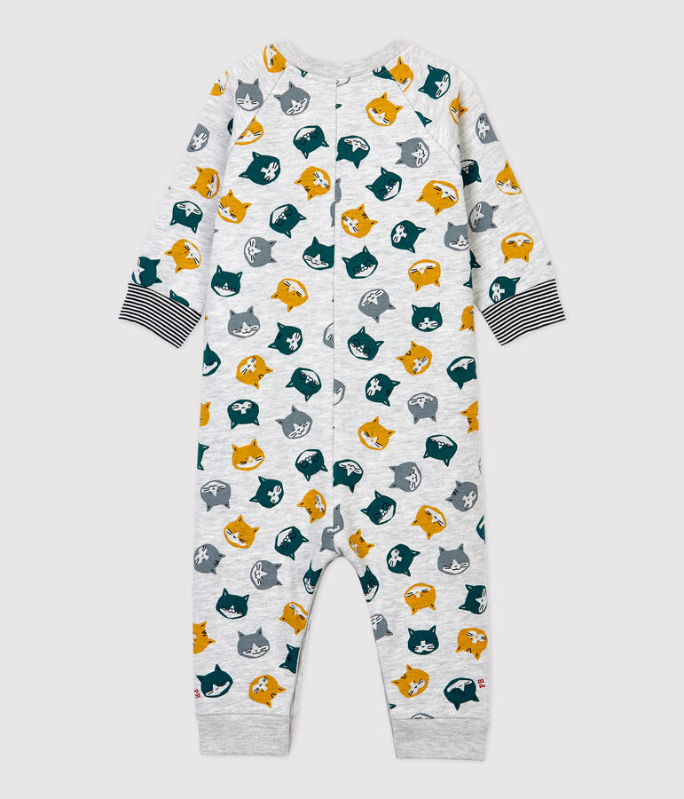 Babies' Fleece Jumpsuit grey/multicolor