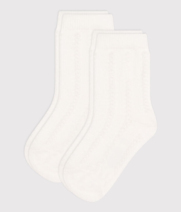 Babies' Plain Cotton Jersey Socks - 2-Pack multicolor
