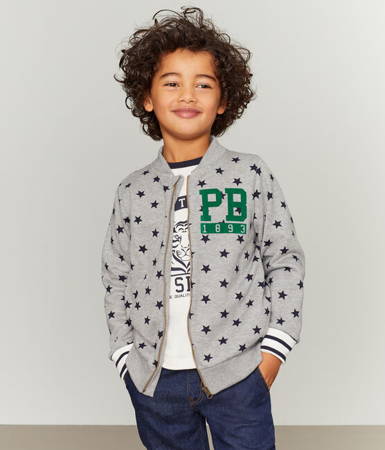 Boys' Baseball Coat SUBWAY grey/SMOKING blue