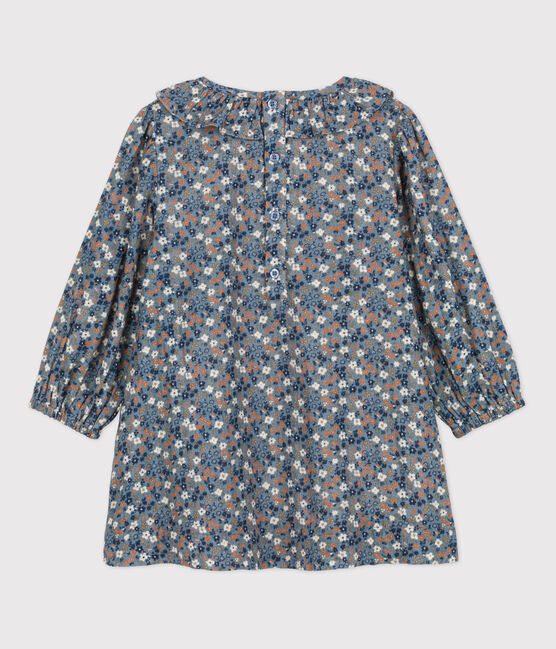 Girls' Long-Sleeved Floral Cotton Gauze Dress ROVER /MULTICO