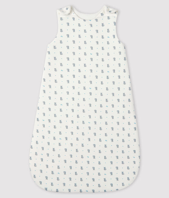 Babies' Rib Knit Sleeping Bag MARSHMALLOW white/GRIS grey/MULTICO