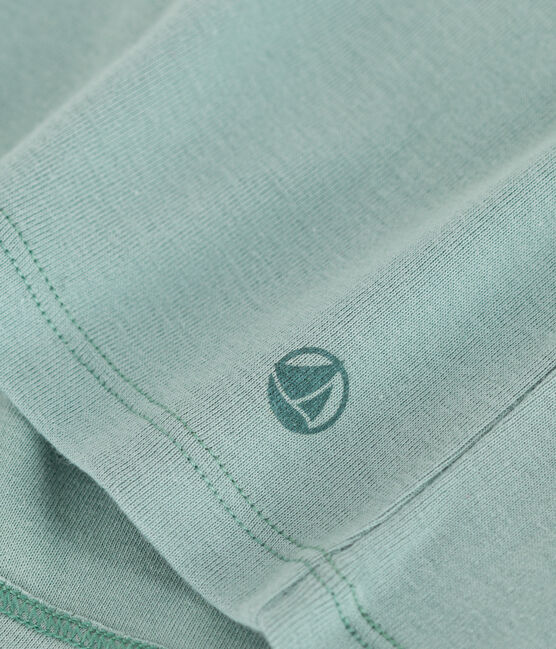 Children's plain short-sleeved cotton T-shirt PAUL green