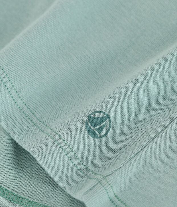 Children's plain short-sleeved cotton T-shirt green