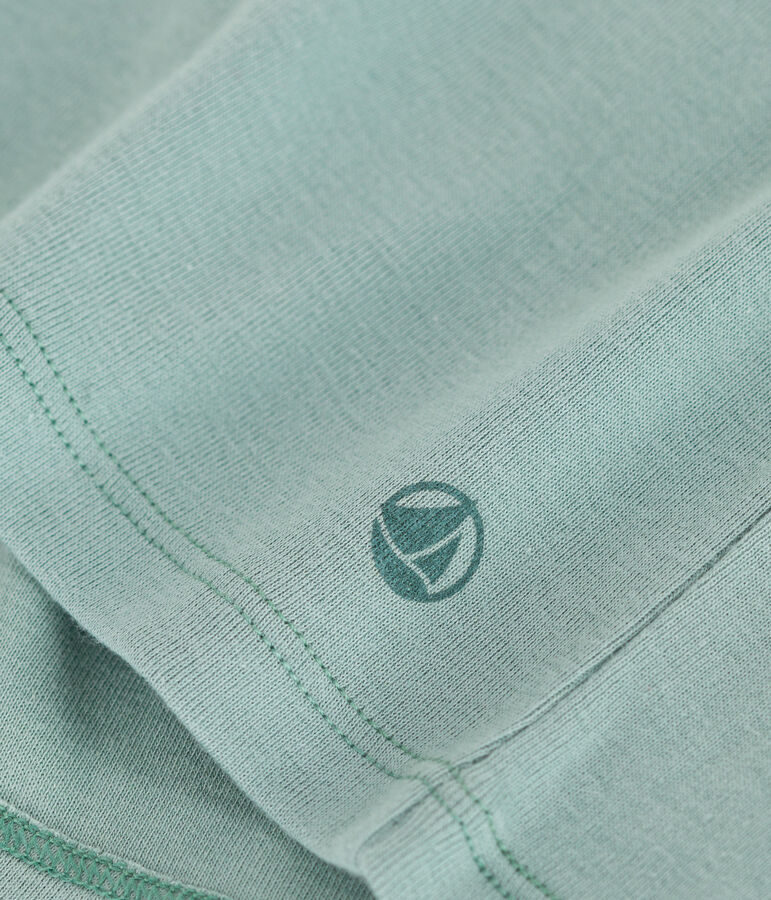 Children's plain short-sleeved cotton T-shirt PAUL green