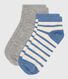 2 pairs of cotton socks for girls with logo