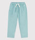 Boys' Wide-Leg Cotton Serge Trousers