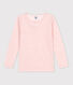 Girls' Pinstriped Long-Sleeved Wool/Cotton T-Shirt