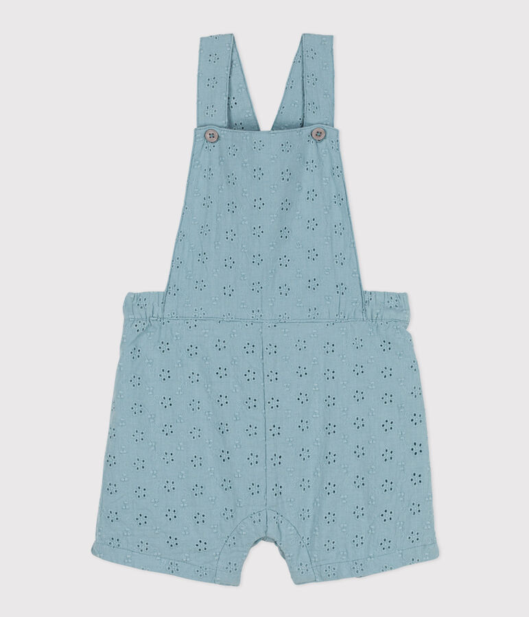 Babies' English embroidery Dungaree Shorts green
