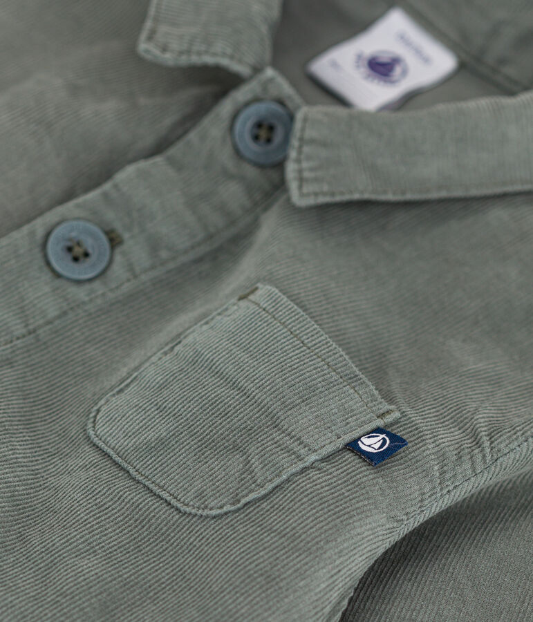 Babies' Fine Velour Jumpsuit green