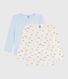 Children's long-sleeved printed cotton T-shirts - 2-Pack