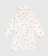 Children's cotton terry bathrobe with embroidered hearts