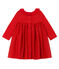 Baby Girls' Long-Sleeved Dual Material Dress TERKUIT red/OR yellow