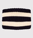 Children knitted snood lined in Breton striped fleece