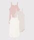 Babies' strappy plain cotton bodies - 3-Pack