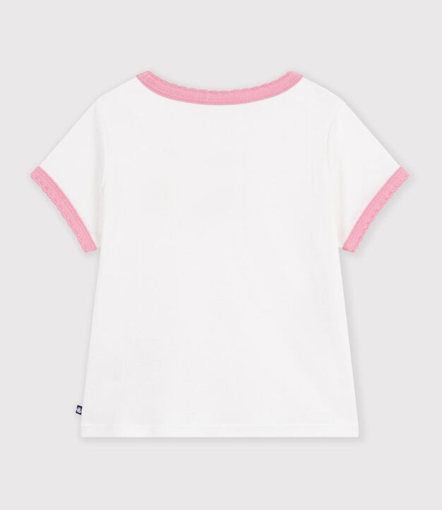 Children's short-sleeved plain T-shirt white