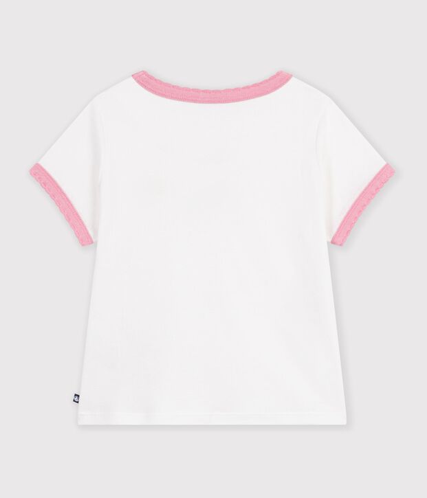 Children's short-sleeved plain T-shirt white