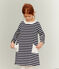 Girl's Long-sleeved Dress SMOKING blue/COQUILLE beige