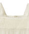 Girl's lace and cotton dress for special occasions MARSHMALLOW white
