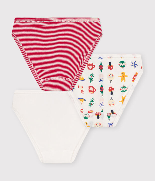 Children's cotton Christmas knickers - 3-pack multicolor